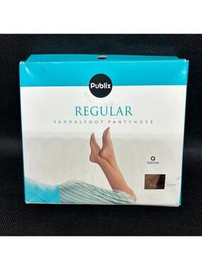 New in package Ladies Publix Regular Sandalfoot pantyhose